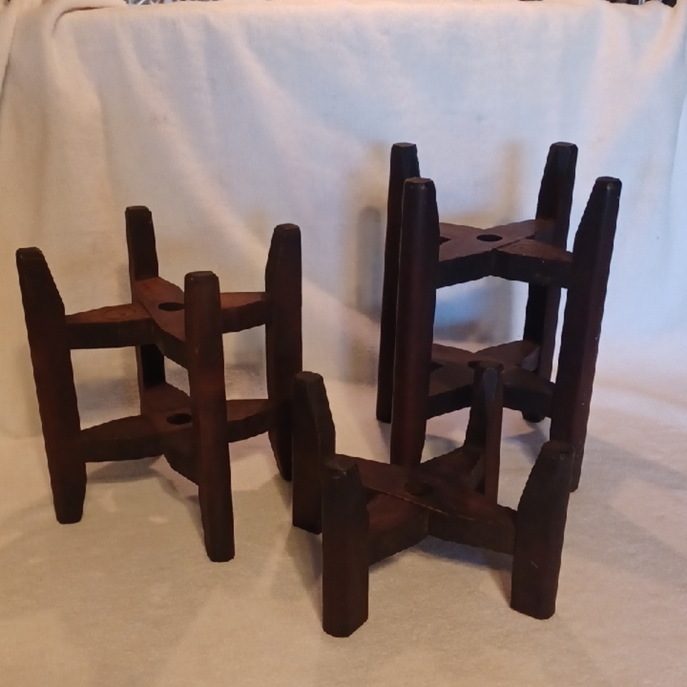 Antique Silk Bobbin Winden Spools Japanese Rustic Decorations